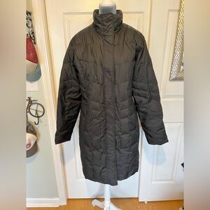 Eddie Bauer Women's Black Goose Down Puffer Coat *No Hood
